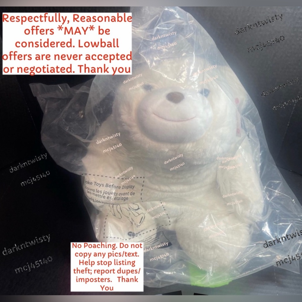 RARE SEALED BNWT GUND 18” SNUFFLES POLAR BEAR ADORABLE PLUSH